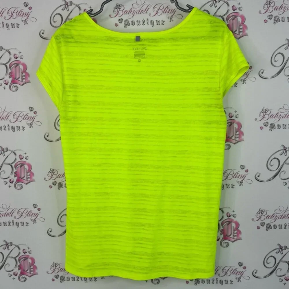 Nike tshirt tee bright green yellow neon dri fit Bright Lime Short Sleeve Tee